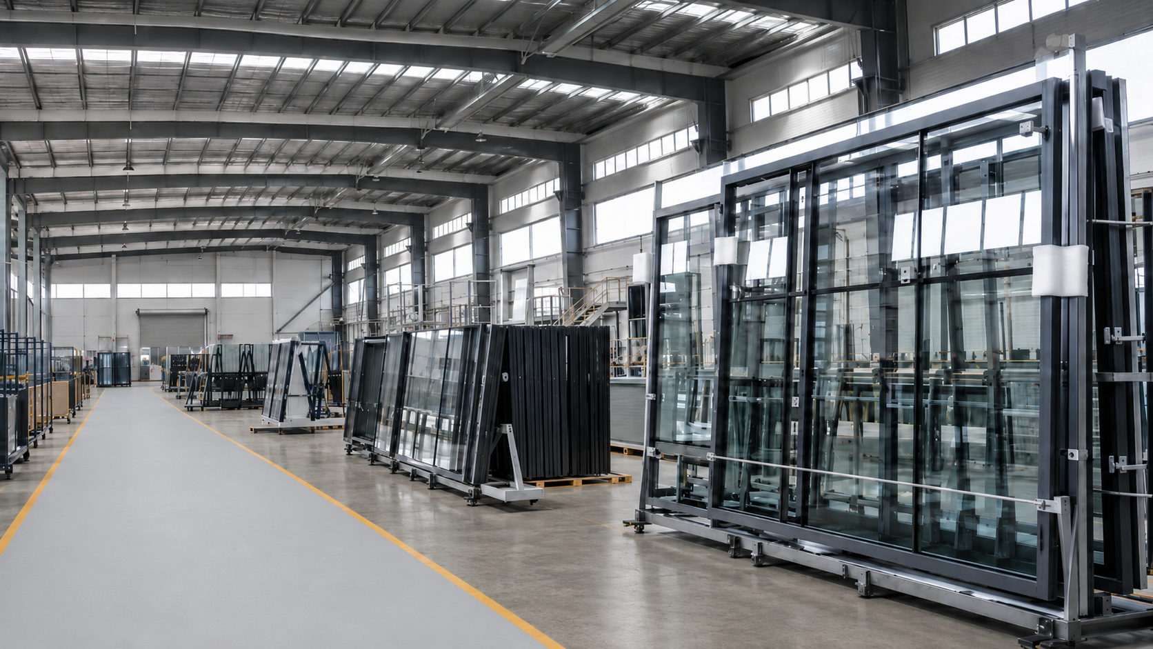 Facade envelope packages in manufacturing facility