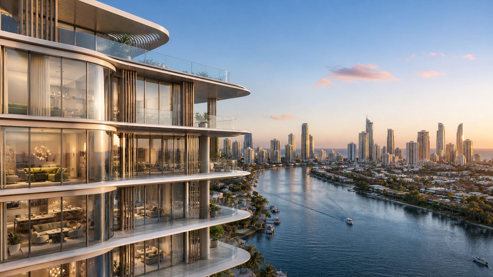 facade overlooking the Nerang River